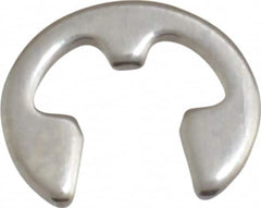 Rotor Clip - 0.127" Groove Diam, 11/64" Shaft Diam, Stainless Steel, E Style External Retaining Rings - 0.029" Groove Width, 0.022" Groove Depth, 0.025" Ring Thickness, Grade 15-7 Grade 632 - Americas Industrial Supply