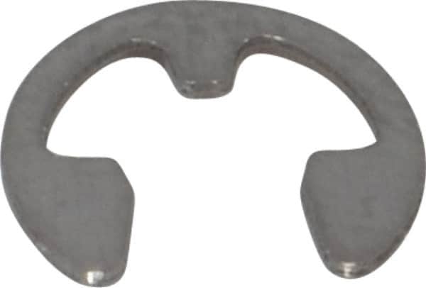 Rotor Clip - 0.147" Groove Diam, 3/16" Shaft Diam, Stainless Steel, E Style External Retaining Rings - 0.029" Groove Width, 0.02" Groove Depth, 0.025" Ring Thickness, Grade 15-7 Grade 632 - Americas Industrial Supply