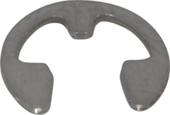 Rotor Clip - 0.147" Groove Diam, 3/16" Shaft Diam, Stainless Steel, E Style External Retaining Rings - 0.029" Groove Width, 0.02" Groove Depth, 0.025" Ring Thickness, Grade 15-7 Grade 632 - Americas Industrial Supply
