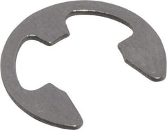 Rotor Clip - 1/4" Groove Diam, 5/16" Shaft Diam, Stainless Steel, E Style External Retaining Rings - 0.029" Groove Width, 0.031" Groove Depth, 0.025" Ring Thickness, Grade 15-7 Grade 632 - Americas Industrial Supply