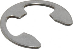 Rotor Clip - 0.343" Groove Diam, 7/16" Shaft Diam, Stainless Steel, E Style External Retaining Rings - 0.039" Groove Width, 0.047" Groove Depth, 0.035" Ring Thickness, Grade 15-7 Grade 632 - Americas Industrial Supply