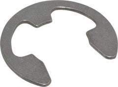 Rotor Clip - 0.485" Groove Diam, 5/8" Shaft Diam, Stainless Steel, E Style External Retaining Rings - 0.046" Groove Width, 0.07" Groove Depth, 0.042" Ring Thickness, Grade 15-7 Grade 632 - Americas Industrial Supply