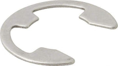 Rotor Clip - 0.835" Groove Diam, 63/64" Shaft Diam, Stainless Steel, E Style External Retaining Rings - 0.056" Groove Width, 0.074" Groove Depth, 0.05" Ring Thickness, Grade 15-7 Grade 632 - Americas Industrial Supply