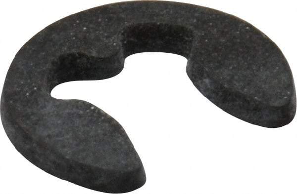 Rotor Clip - 1.9mm Groove Diam, 2.5 to 3mm Shaft Diam, Phosphate & Oil Steel, E Style External Retaining Rings - 0.54mm Groove Width, 0.5mm Ring Thickness, Grade 1060-1090 - Americas Industrial Supply
