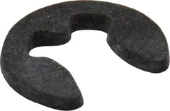 Rotor Clip - 1.9mm Groove Diam, 2.5 to 3mm Shaft Diam, Phosphate & Oil Steel, E Style External Retaining Rings - 0.54mm Groove Width, 0.5mm Ring Thickness, Grade 1060-1090 - Americas Industrial Supply