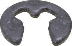 Rotor Clip - 2.3mm Groove Diam, 3 to 4mm Shaft Diam, Phosphate & Oil Steel, E Style External Retaining Rings - 0.64mm Groove Width, 0.6mm Ring Thickness, Grade 1060-1090 - Americas Industrial Supply