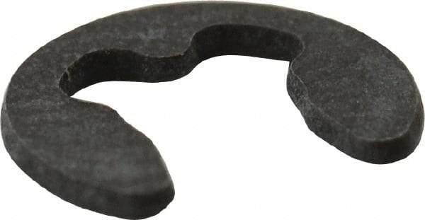 Rotor Clip - 3.2mm Groove Diam, 4 to 5mm Shaft Diam, Phosphate & Oil Steel, E Style External Retaining Rings - 0.64mm Groove Width, 0.6mm Ring Thickness, Grade 1060-1090 - Americas Industrial Supply