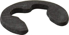 Rotor Clip - 3.2mm Groove Diam, 4 to 5mm Shaft Diam, Phosphate & Oil Steel, E Style External Retaining Rings - 0.64mm Groove Width, 0.6mm Ring Thickness, Grade 1060-1090 - Americas Industrial Supply