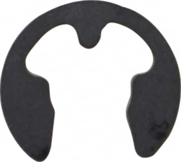 Rotor Clip - 5mm Groove Diam, 6 to 8mm Shaft Diam, Phosphate & Oil Steel, E Style External Retaining Rings - 0.74mm Groove Width, 0.7mm Ring Thickness, Grade 1060-1090 - Americas Industrial Supply