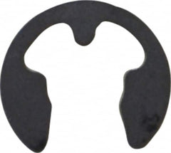 Rotor Clip - 5mm Groove Diam, 6 to 8mm Shaft Diam, Phosphate & Oil Steel, E Style External Retaining Rings - 0.74mm Groove Width, 0.7mm Ring Thickness, Grade 1060-1090 - Americas Industrial Supply