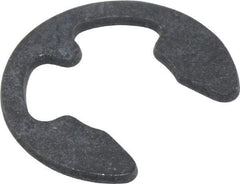 Rotor Clip - 7mm Groove Diam, 8 to 11mm Shaft Diam, Phosphate & Oil Steel, E Style External Retaining Rings - 0.94mm Groove Width, 0.9mm Ring Thickness, Grade 1060-1090 - Americas Industrial Supply