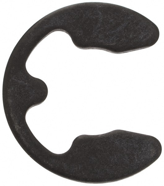 Rotor Clip - 32 to 42mm Shaft Diam, 30mm Groove Diam, Spring Steel Metric External E Style Retaining Ring - Americas Industrial Supply