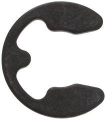 Rotor Clip - 32 to 42mm Shaft Diam, 30mm Groove Diam, Spring Steel Metric External E Style Retaining Ring - Americas Industrial Supply