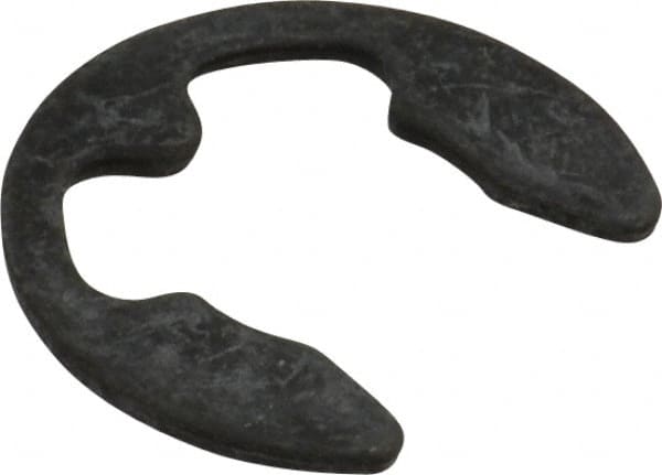 Rotor Clip - 12mm Groove Diam, 13 to 18mm Shaft Diam, Phosphate & Oil Steel, E Style External Retaining Rings - 1.35mm Groove Width, 1.3mm Ring Thickness, Grade 1060-1090 - Americas Industrial Supply