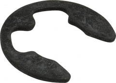Rotor Clip - 12mm Groove Diam, 13 to 18mm Shaft Diam, Phosphate & Oil Steel, E Style External Retaining Rings - 1.35mm Groove Width, 1.3mm Ring Thickness, Grade 1060-1090 - Americas Industrial Supply