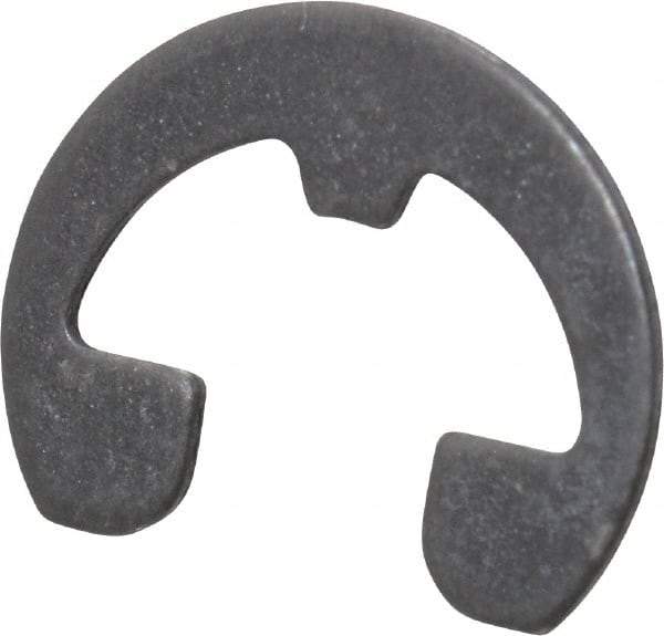Rotor Clip - 0.21" Groove Diam, 1/4" Shaft Diam, Phosphate Steel, Reinforced E Style External Retaining Rings - 0.029" Groove Width, 0.02" Groove Depth, 0.025" Ring Thickness, Grade 1060-1090 - Americas Industrial Supply