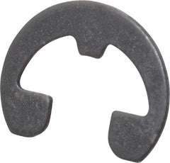 Rotor Clip - 0.21" Groove Diam, 1/4" Shaft Diam, Phosphate Steel, Reinforced E Style External Retaining Rings - 0.029" Groove Width, 0.02" Groove Depth, 0.025" Ring Thickness, Grade 1060-1090 - Americas Industrial Supply