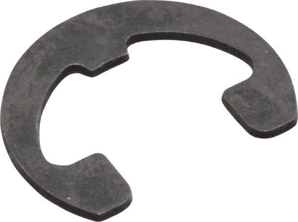 Rotor Clip - 7/16" Groove Diam, 9/16" Shaft Diam, Phosphate Steel, Reinforced E Style External Retaining Rings - 0.046" Groove Width, 0.062" Groove Depth, 0.042" Ring Thickness, Grade 1060-1090 - Americas Industrial Supply