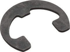 Rotor Clip - 7/16" Groove Diam, 9/16" Shaft Diam, Phosphate Steel, Reinforced E Style External Retaining Rings - 0.046" Groove Width, 0.062" Groove Depth, 0.042" Ring Thickness, Grade 1060-1090 - Americas Industrial Supply