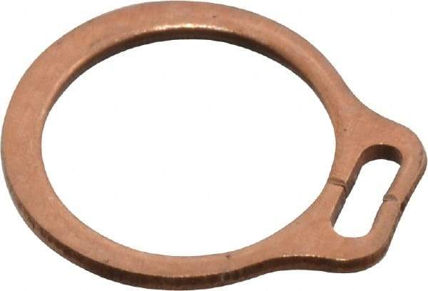 Rotor Clip - 0.175" Groove Diam, 3/16" Shaft Diam, Zinc-Plated Beryllium Copper, Snap External Retaining Rings - 0.018" Groove Width, 0.006" Groove Depth, 0.015" Ring Thickness - Americas Industrial Supply