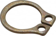 Rotor Clip - 0.23" Groove Diam, 1/4" Shaft Diam, Zinc Yellow Dichromate Steel, Snap External Retaining Rings - 0.029" Groove Width, 0.01" Groove Depth, 0.025" Ring Thickness, Grade 1060-1090 - Americas Industrial Supply