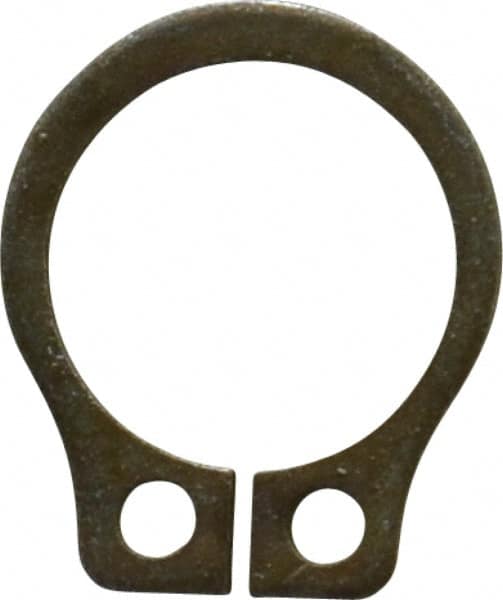 Rotor Clip - 0.261" Groove Diam, 9/32" Shaft Diam, Zinc Yellow Dichromate Steel, Snap External Retaining Rings - 0.029" Groove Width, 0.01" Groove Depth, 0.025" Ring Thickness, Grade 1060-1090 - Americas Industrial Supply