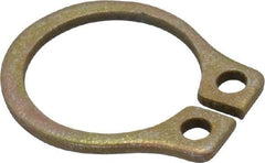 Rotor Clip - 0.29" Groove Diam, 5/16" Shaft Diam, Zinc Yellow Dichromate Steel, Snap External Retaining Rings - 0.029" Groove Width, 0.011" Groove Depth, 0.025" Ring Thickness, Grade 1060-1090 - Americas Industrial Supply