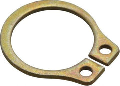 Rotor Clip - 0.321" Groove Diam, 11/32" Shaft Diam, Zinc Yellow Dichromate Steel, Snap External Retaining Rings - 0.029" Groove Width, 0.011" Groove Depth, 0.025" Ring Thickness, Grade 1060-1090 - Americas Industrial Supply