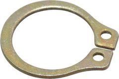 Rotor Clip - 0.352" Groove Diam, 3/8" Shaft Diam, Zinc Yellow Dichromate Steel, Snap External Retaining Rings - 0.029" Groove Width, 0.012" Groove Depth, 0.025" Ring Thickness, Grade 1060-1090 - Americas Industrial Supply