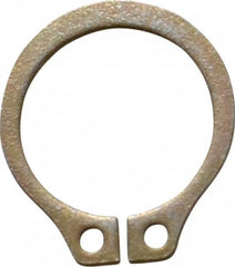 Rotor Clip - 0.382" Groove Diam, 13/32" Shaft Diam, Zinc Yellow Dichromate Steel, Snap External Retaining Rings - 0.029" Groove Width, 0.012" Groove Depth, 0.025" Ring Thickness, Grade 1060-1090 - Americas Industrial Supply