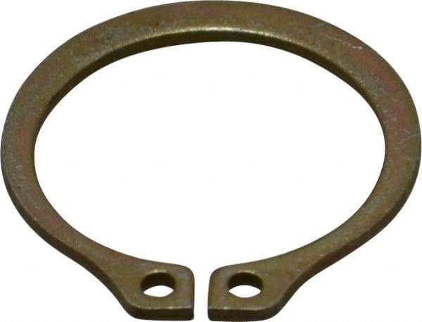 Rotor Clip - 0.588" Groove Diam, 5/8" Shaft Diam, Zinc Yellow Dichromate Steel, Snap External Retaining Rings - 0.039" Groove Width, 0.018" Groove Depth, 0.035" Ring Thickness, Grade 1060-1090 - Americas Industrial Supply