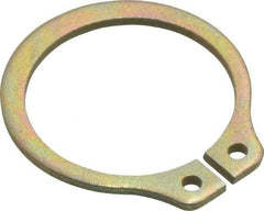 Rotor Clip - 0.646" Groove Diam, 11/16" Shaft Diam, Zinc Yellow Dichromate Steel, Snap External Retaining Rings - 0.046" Groove Width, 0.021" Groove Depth, 0.042" Ring Thickness, Grade 1060-1090 - Americas Industrial Supply