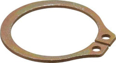 Rotor Clip - 0.882" Groove Diam, 15/16" Shaft Diam, Zinc Yellow Dichromate Steel, Snap External Retaining Rings - 0.046" Groove Width, 0.028" Groove Depth, 0.042" Ring Thickness, Grade 1060-1090 - Americas Industrial Supply