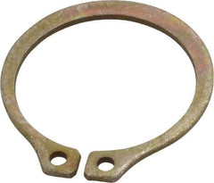 Rotor Clip - 1" Groove Diam, 1-1/16" Shaft Diam, Zinc Yellow Dichromate Steel, Snap External Retaining Rings - 0.056" Groove Width, 0.032" Groove Depth, 0.05" Ring Thickness, Grade 1060-1090 - Americas Industrial Supply