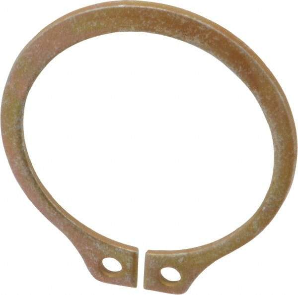 Rotor Clip - 1.059" Groove Diam, 1-1/8" Shaft Diam, Zinc Yellow Dichromate Steel, Snap External Retaining Rings - 0.056" Groove Width, 0.033" Groove Depth, 0.05" Ring Thickness, Grade 1060-1090 - Americas Industrial Supply