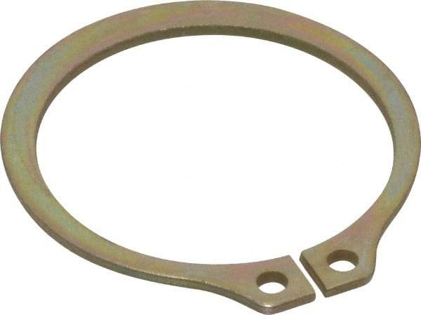 Rotor Clip - 1.118" Groove Diam, 1-3/16" Shaft Diam, Zinc Yellow Dichromate Steel, Snap External Retaining Rings - 0.056" Groove Width, 0.035" Groove Depth, 0.05" Ring Thickness, Grade 1060-1090 - Americas Industrial Supply