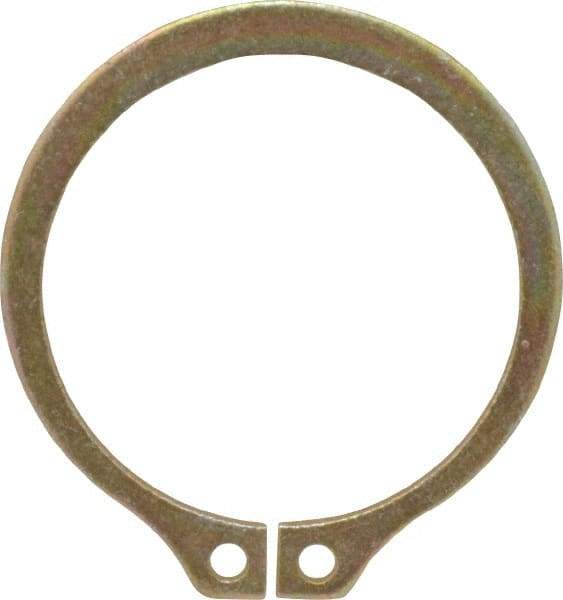 Rotor Clip - 1.176" Groove Diam, 1-1/4" Shaft Diam, Zinc Yellow Dichromate Steel, Snap External Retaining Rings - 0.056" Groove Width, 0.037" Groove Depth, 0.05" Ring Thickness, Grade 1060-1090 - Americas Industrial Supply