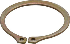 Rotor Clip - 1.232" Groove Diam, 1-5/16" Shaft Diam, Zinc Yellow Dichromate Steel, Snap External Retaining Rings - 0.056" Groove Width, 0.04" Groove Depth, 0.05" Ring Thickness, Grade 1060-1090 - Americas Industrial Supply