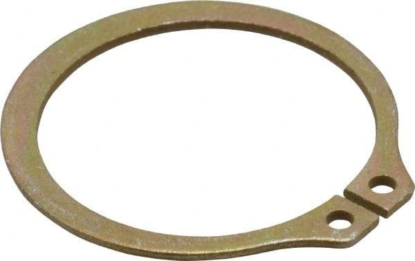 Rotor Clip - 1-13/32" Groove Diam, 1-1/2" Shaft Diam, Zinc Yellow Dichromate Steel, Snap External Retaining Rings - 0.056" Groove Width, 0.047" Groove Depth, 0.05" Ring Thickness, Grade 1060-1090 - Americas Industrial Supply