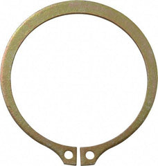 Rotor Clip - 2.239" Groove Diam, 2-3/8" Shaft Diam, Zinc Yellow Dichromate Steel, Snap External Retaining Rings - 0.086" Groove Width, 0.068" Groove Depth, 0.078" Ring Thickness, Grade 1060-1090 - Americas Industrial Supply