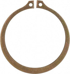 Rotor Clip - 2.36" Groove Diam, 2-1/2" Shaft Diam, Zinc Yellow Dichromate Steel, Snap External Retaining Rings - 0.086" Groove Width, 0.07" Groove Depth, 0.078" Ring Thickness, Grade 1060-1090 - Americas Industrial Supply