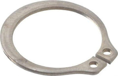 Rotor Clip - 0.559" Groove Diam, 19/32" Shaft Diam, Zinc-Plated Stainless Steel, Snap External Retaining Rings - 0.039" Groove Width, 0.017" Groove Depth, 0.035" Ring Thickness, Grade 15-7 Grade 632 - Americas Industrial Supply