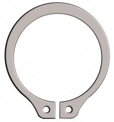 Rotor Clip - 10.46mm Groove Diam, 7/16" Shaft Diam, Cadmium-Plated Steel, Snap External Retaining Rings - 0.029" Groove Width, 0.013" Groove Depth, 0.025" Ring Thickness, Grade 1060-1090 - Americas Industrial Supply