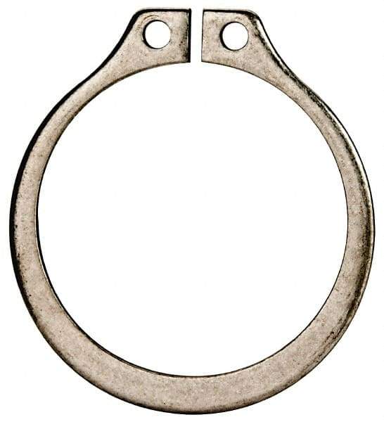 Rotor Clip - 1.059" Groove Diam, 1-1/8" Shaft Diam, Zinc-Plated Stainless Steel, Snap External Retaining Rings - 0.056" Groove Width, 0.033" Groove Depth, 0.05" Ring Thickness, Grade 15-7 Grade 632 - Americas Industrial Supply