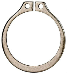 Rotor Clip - 1.059" Groove Diam, 1-1/8" Shaft Diam, Zinc-Plated Stainless Steel, Snap External Retaining Rings - 0.056" Groove Width, 0.033" Groove Depth, 0.05" Ring Thickness, Grade 15-7 Grade 632 - Americas Industrial Supply