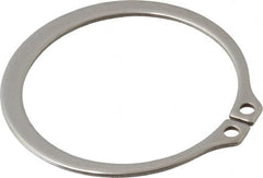 Rotor Clip - 1.886" Groove Diam, 2" Shaft Diam, Zinc-Plated Stainless Steel, Snap External Retaining Rings - 0.068" Groove Width, 0.057" Groove Depth, 0.062" Ring Thickness, Grade 15-7 Grade 632 - Americas Industrial Supply