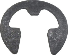 Rotor Clip - 0.095" Groove Diam, 1/8" Shaft Diam, Phosphate Steel, Bowed E Style External Retaining Rings - 0.022" Groove Width, 0.015" Groove Depth, 0.01" Ring Thickness, Grade 1060-1090 - Americas Industrial Supply