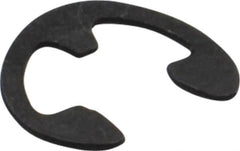 Rotor Clip - 0.147" Groove Diam, 3/16" Shaft Diam, Phosphate Steel, Bowed E Style External Retaining Rings - 0.03" Groove Width, 0.02" Groove Depth, 0.015" Ring Thickness, Grade 1060-1090 - Americas Industrial Supply