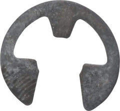 Rotor Clip - 0.21" Groove Diam, 1/4" Shaft Diam, Phosphate Steel, Bowed E Style External Retaining Rings - 0.047" Groove Width, 0.02" Groove Depth, 0.025" Ring Thickness, Grade 1060-1090 - Americas Industrial Supply