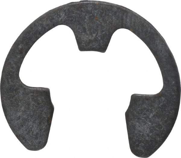 Rotor Clip - 0.303" Groove Diam, 3/8" Shaft Diam, Phosphate Steel, Bowed E Style External Retaining Rings - 0.06" Groove Width, 0.036" Groove Depth, 0.035" Ring Thickness, Grade 1060-1090 - Americas Industrial Supply